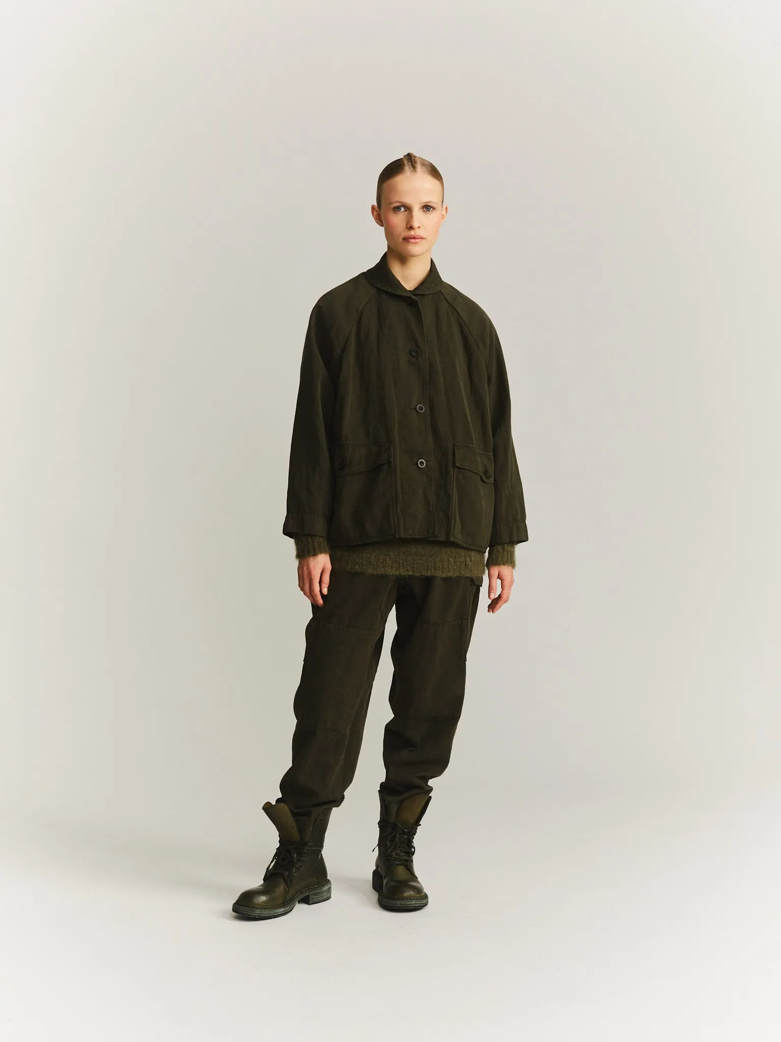 MATHILDE JACKET - BIG 2/2 - DARK KHAKI sold by Casey Casey Womens