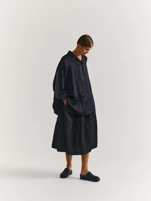 APRIL SHIRT - SATIN - NIGHT sold by Casey Casey Womens