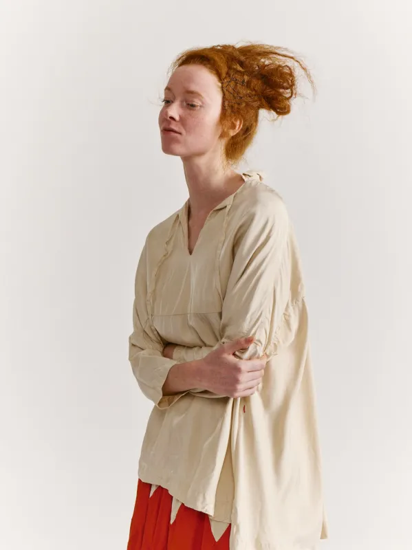 HALLES TOP - TULIPY - IVORY made by Casey Casey