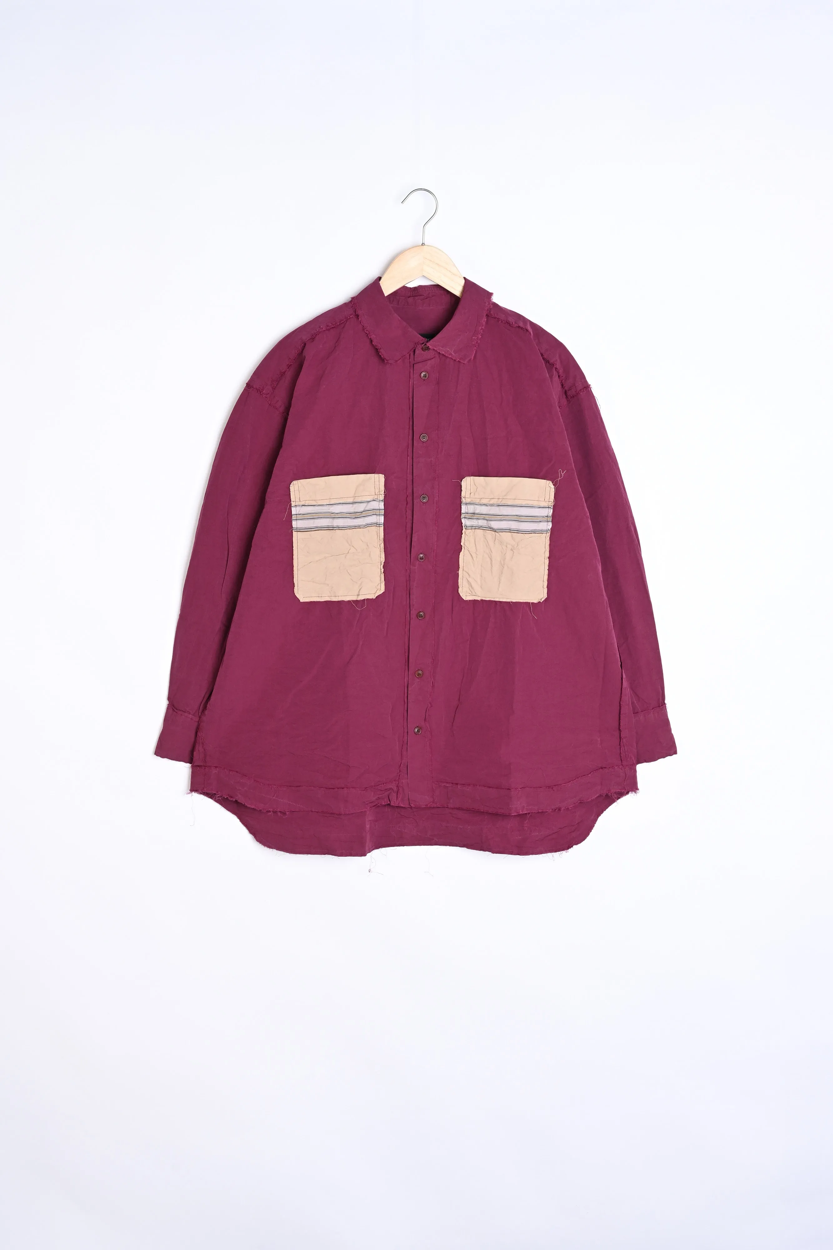 HAMNET SHIRT POCKET PATCHWORK - RASPBERRY sold by Casey Casey Womens product image thumbnail 2