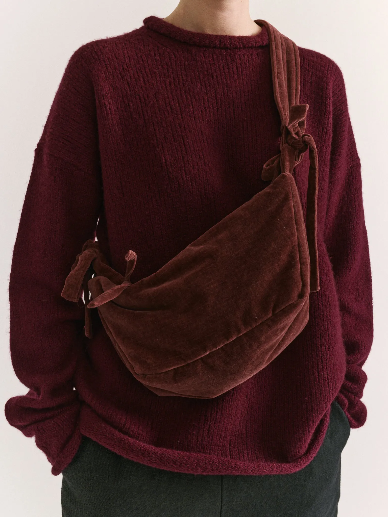 BANANA BAG - L VELVET - PRUNE sold by Casey Casey Womens product image thumbnail 3