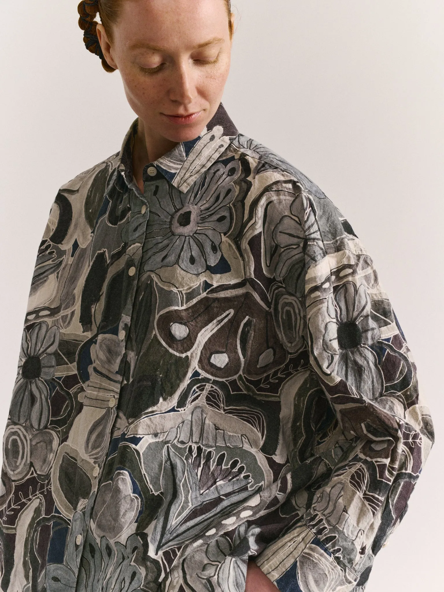 MANON SHIRT - PRINT - GREYS sold by Casey Casey Womens product image thumbnail 5