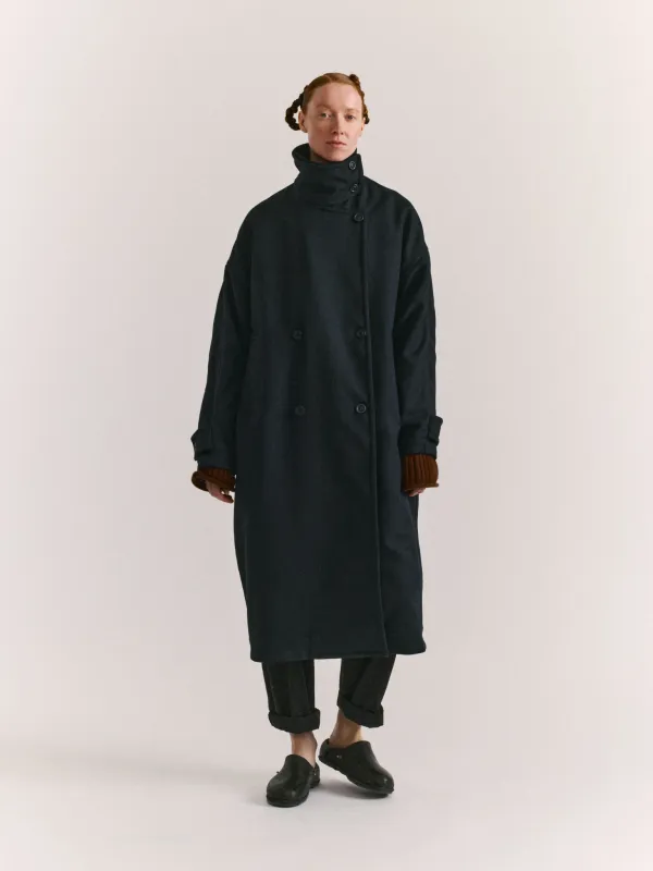MANON COAT - MOOLY - NAVY made by Casey Casey