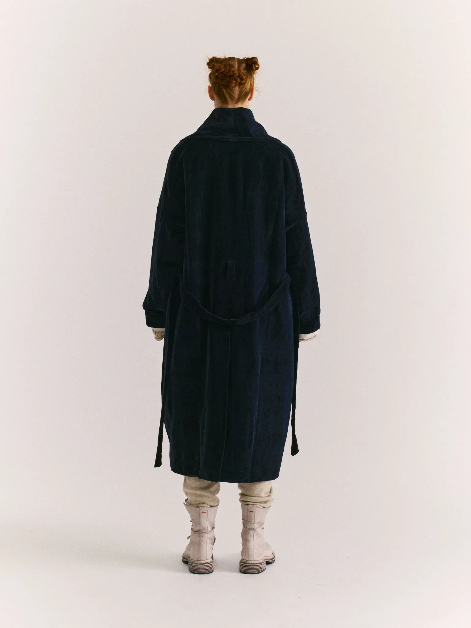 GREAT COAT - MID VELVET - NAVY sold by Casey Casey product image thumbnail 4