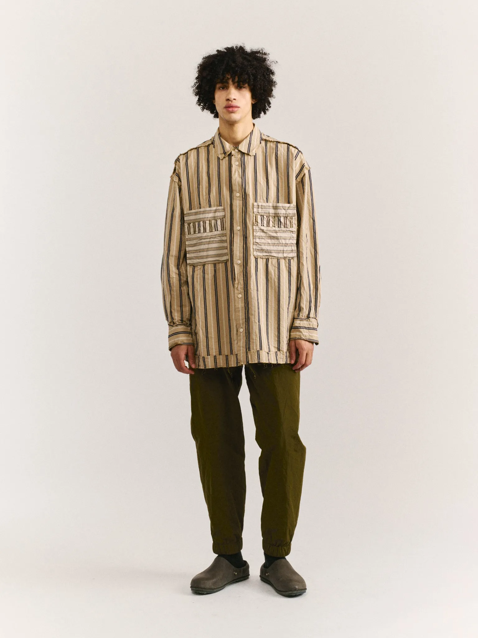 HAMNET RAW EDGE SHIRT - PAPER COT STRIPE - AS IS N° 2 sold by Casey Casey product image thumbnail 2