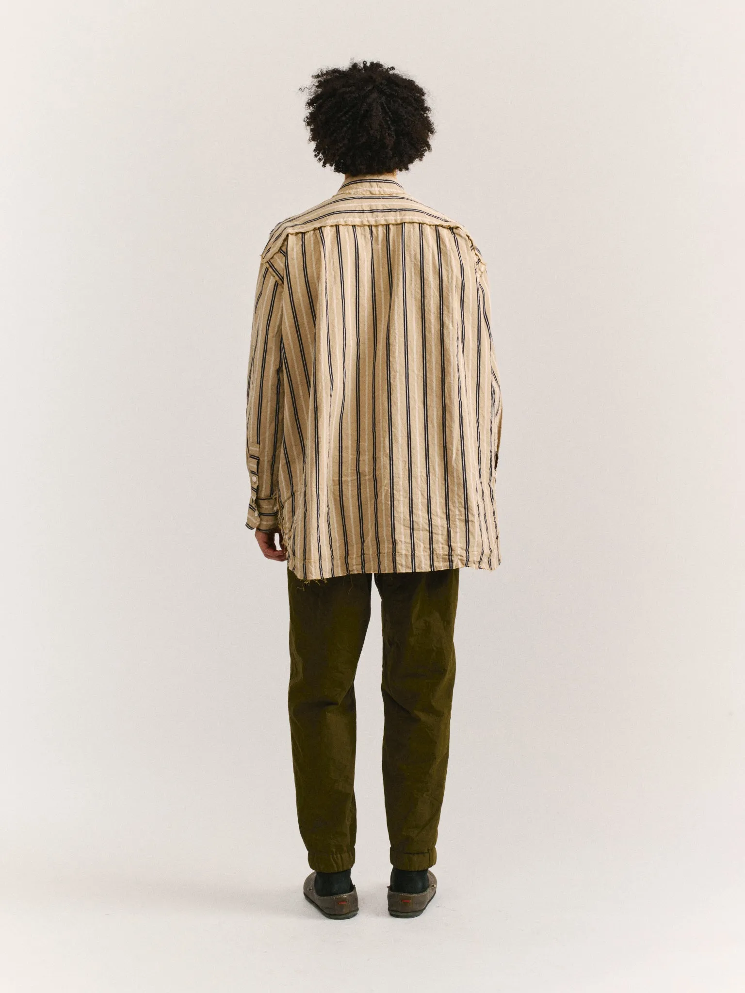 HAMNET RAW EDGE SHIRT - PAPER COT STRIPE - AS IS N° 2 sold by Casey Casey product image thumbnail 4
