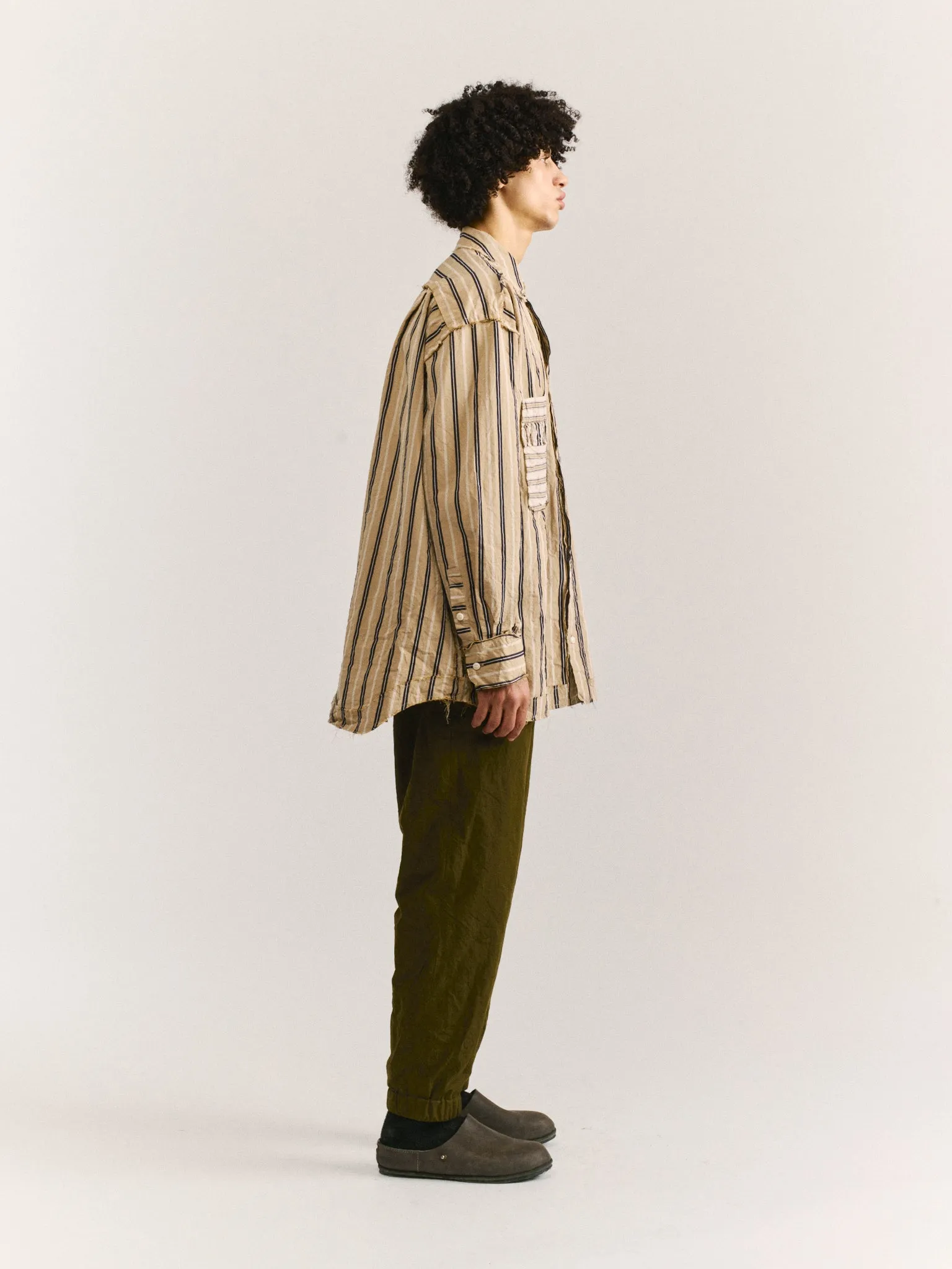 HAMNET RAW EDGE SHIRT - PAPER COT STRIPE - AS IS N° 2 sold by Casey Casey product image thumbnail 3