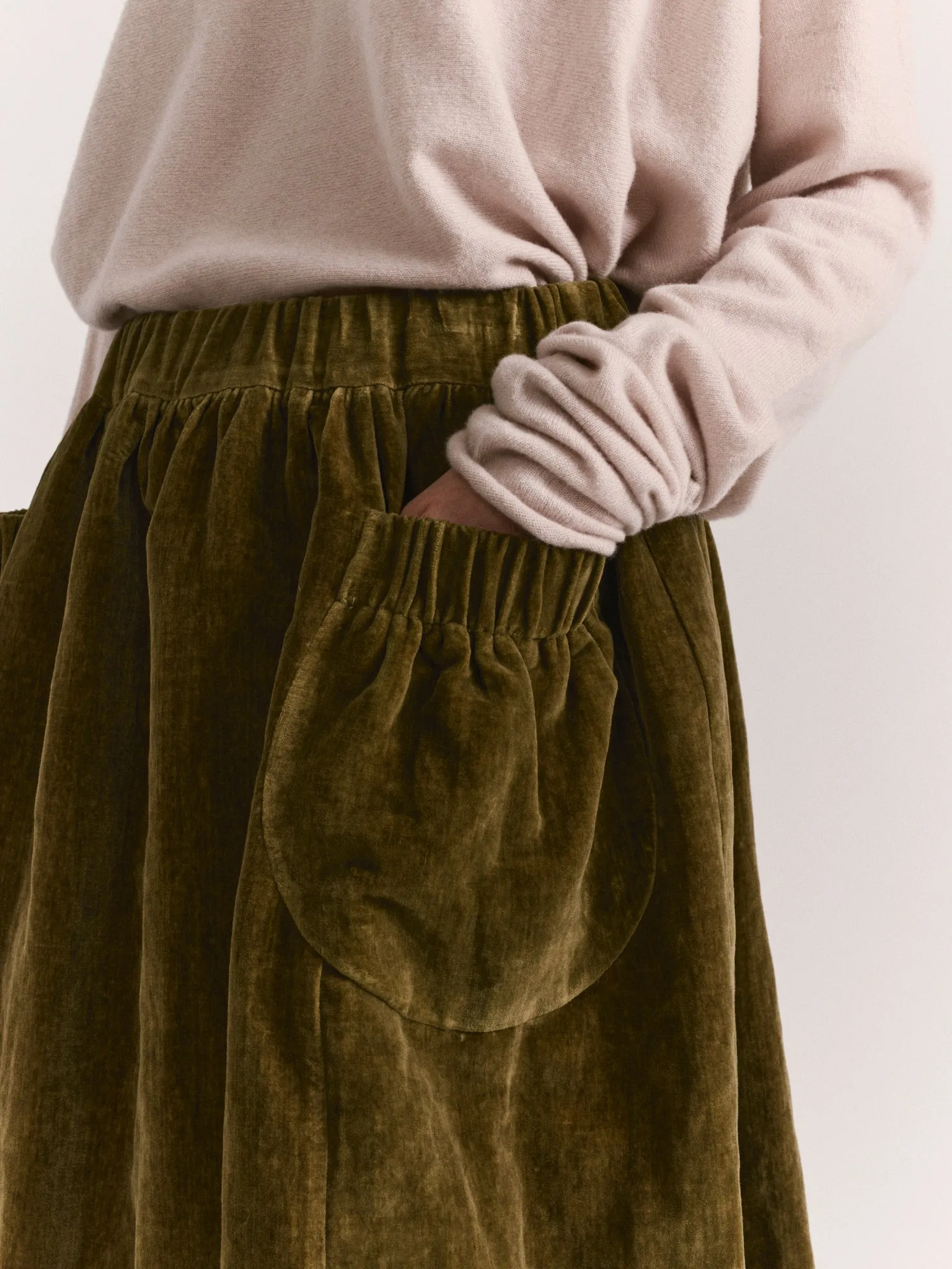 GHOST SKIRT - MID VELVET - TAUPE sold by Casey Casey Womens product image thumbnail 5