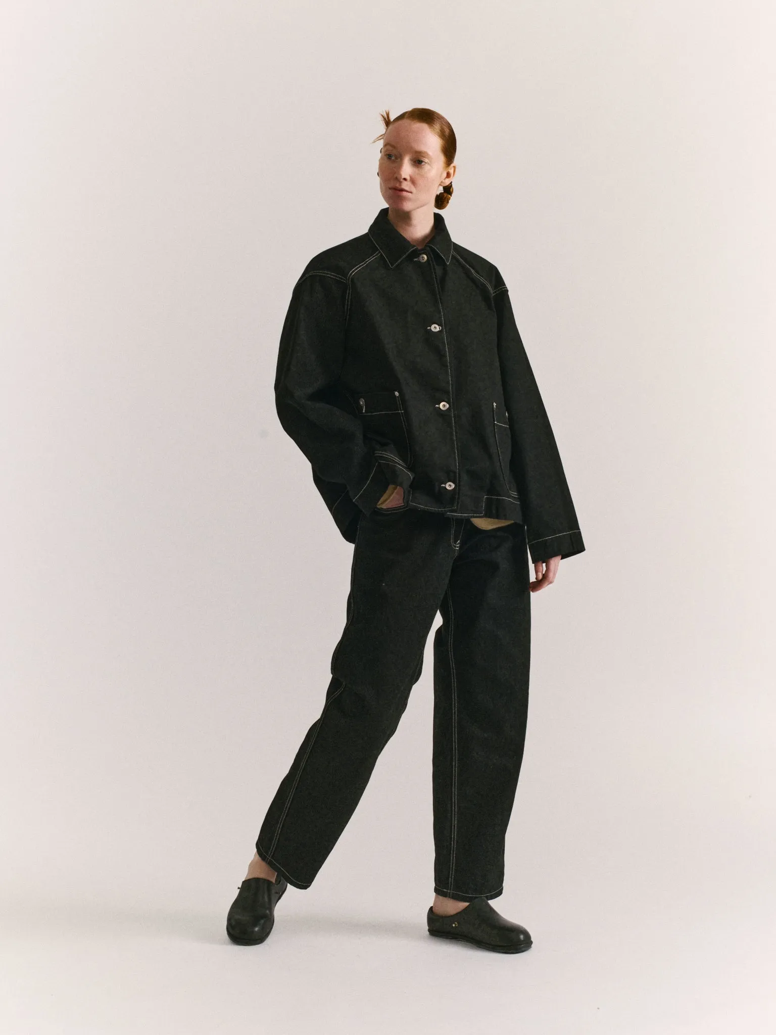 DRAYS TRAVAIL DENIM JACKET - DENIM - BLACK sold by Casey Casey