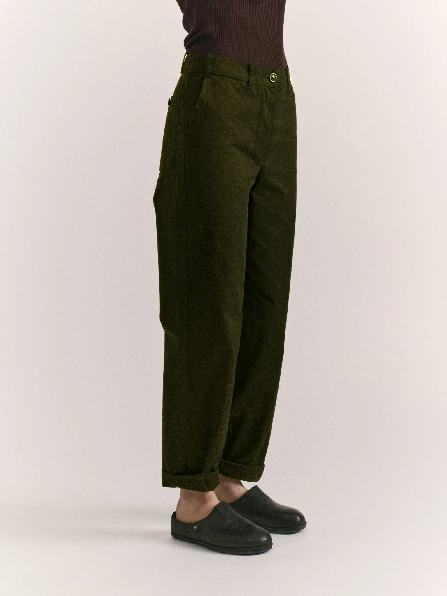 BEE PANT - DOUBLE COT - GREEN LAKE sold by Casey Casey product image thumbnail 3