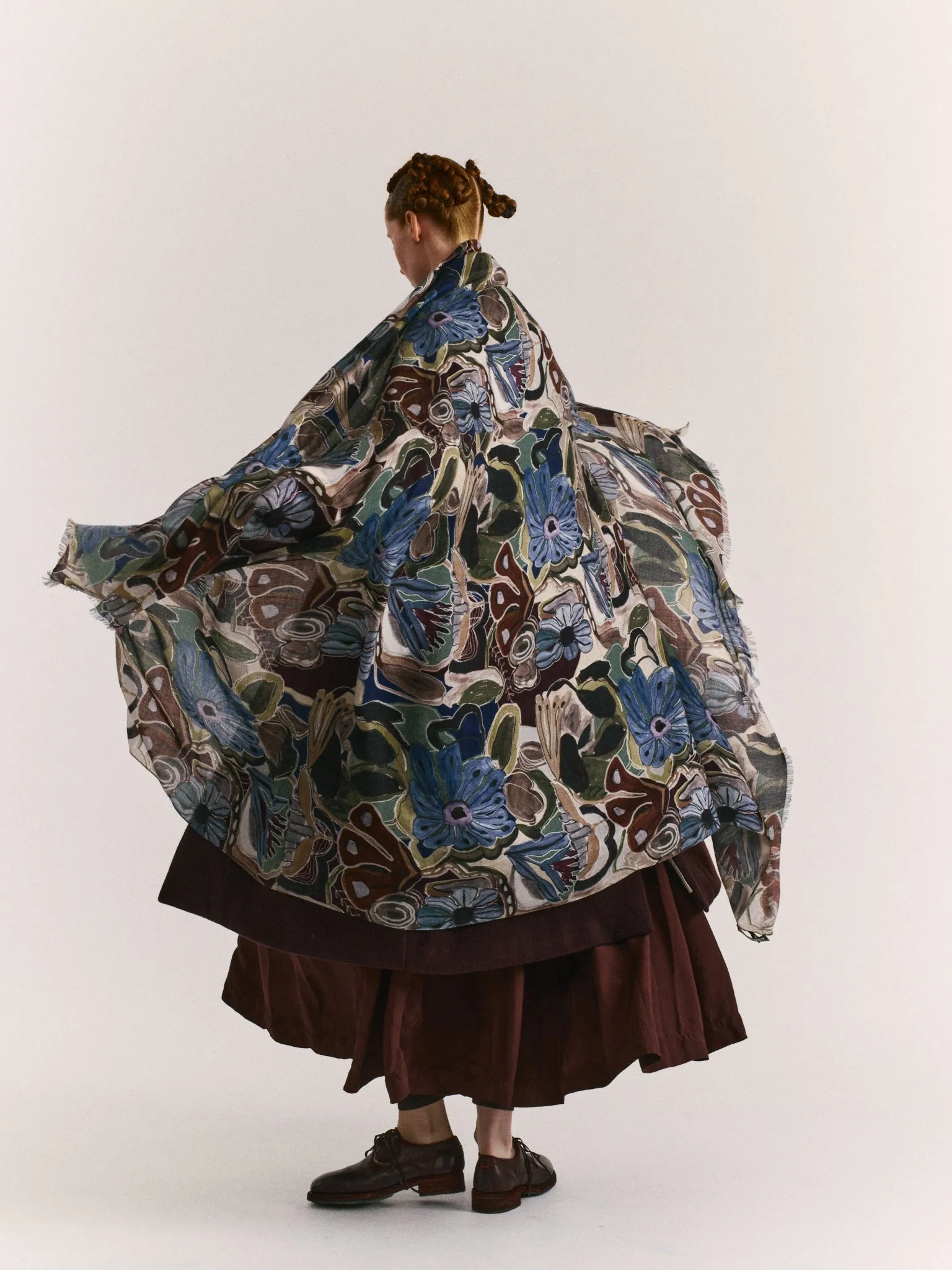 LONG SCARF - CASH SILK - BROWNS sold by Casey Casey Womens product image thumbnail 5