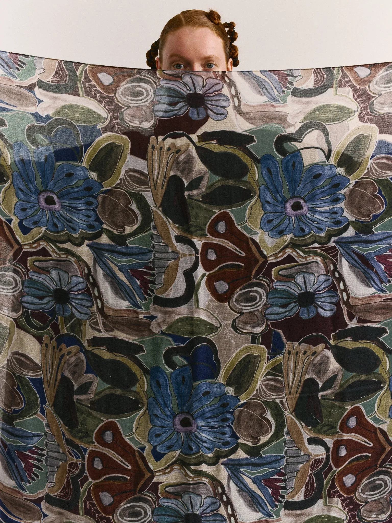 LONG SCARF - CASH SILK - BROWNS sold by Casey Casey Womens