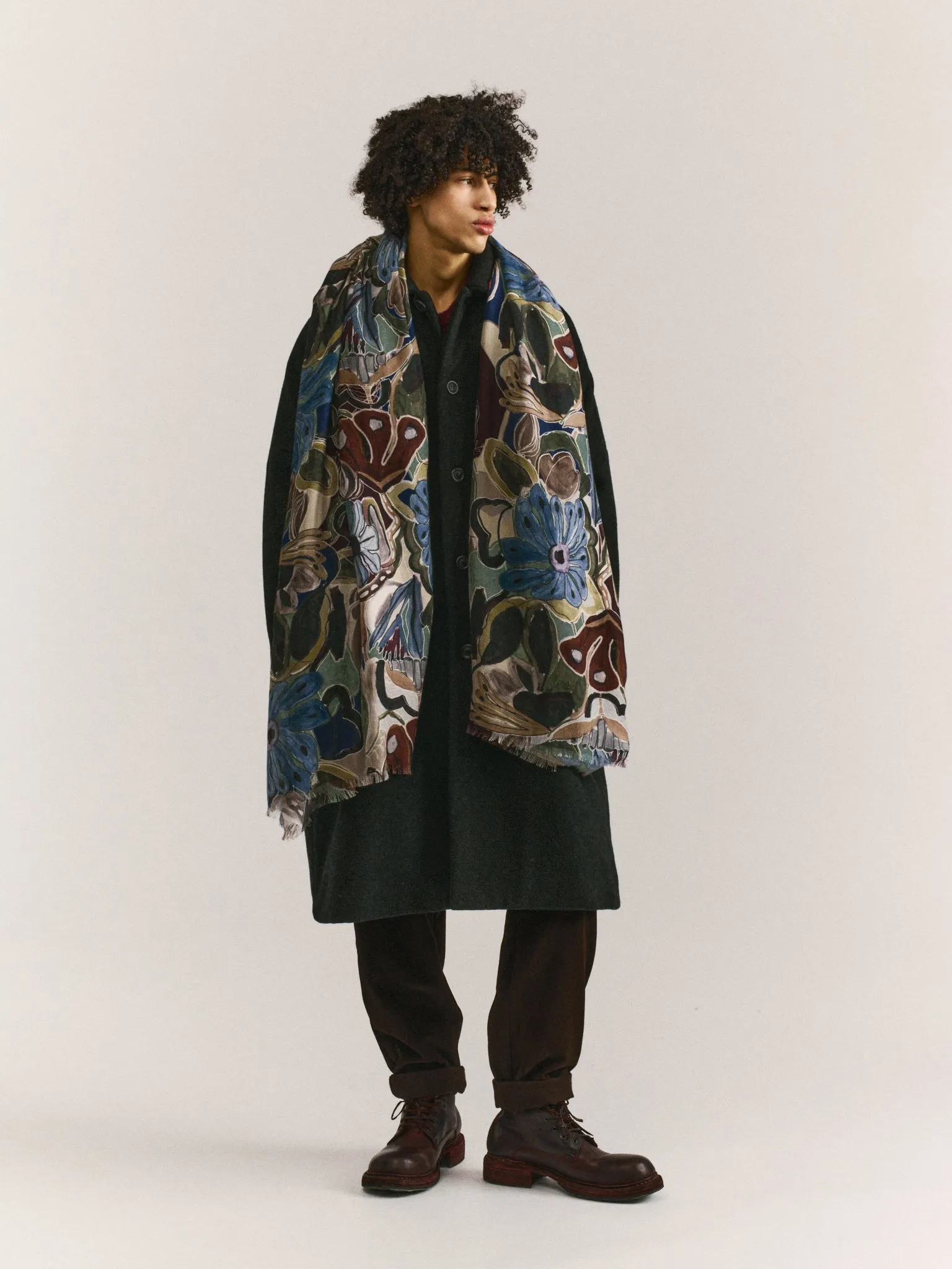 LONG SCARF - CASH SILK - BROWNS sold by Casey Casey Womens product image thumbnail 2