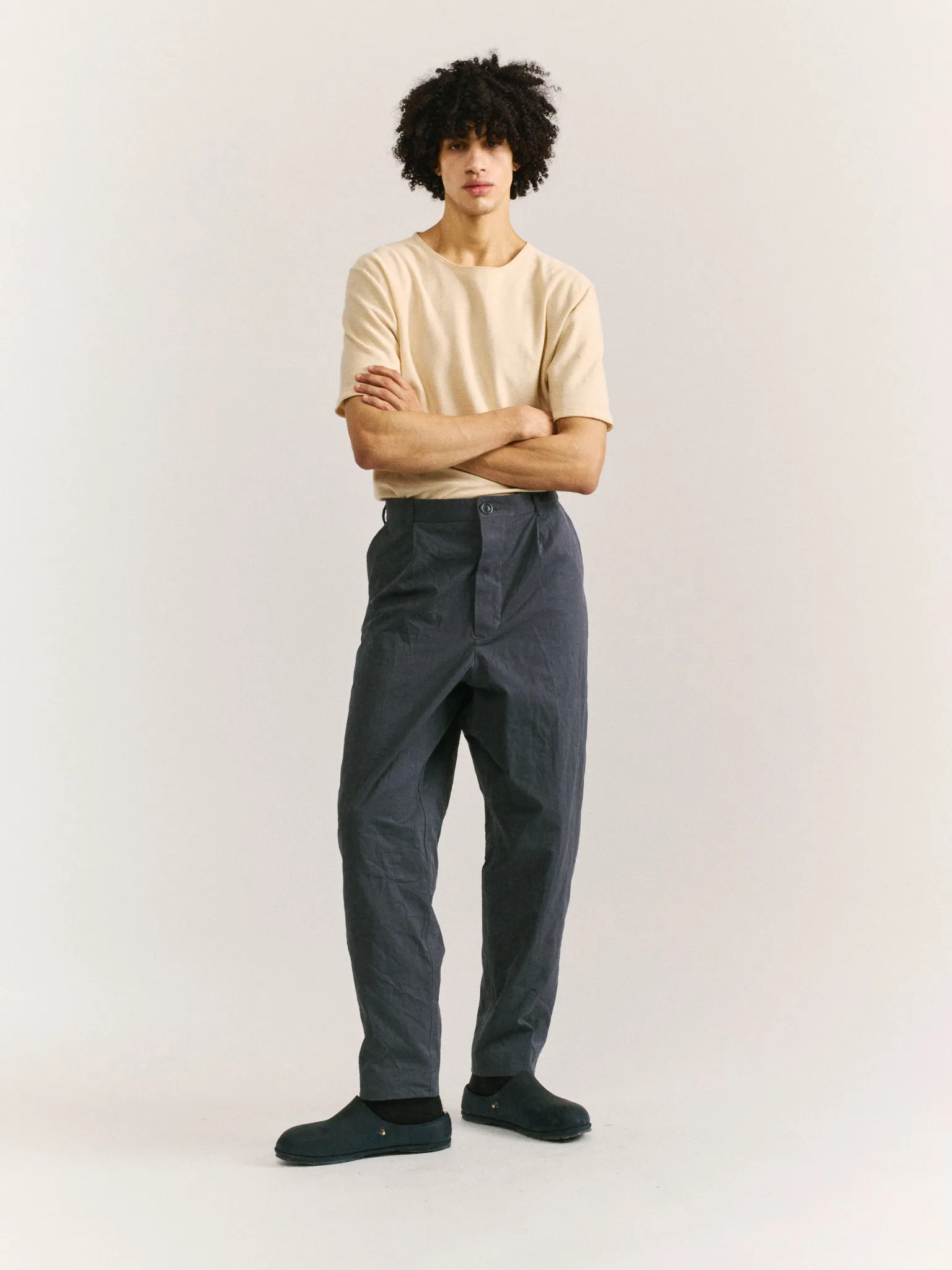 MILI HIROSHI PANT - DOUBLE COT - BLU SKULL sold by Casey Casey Womens