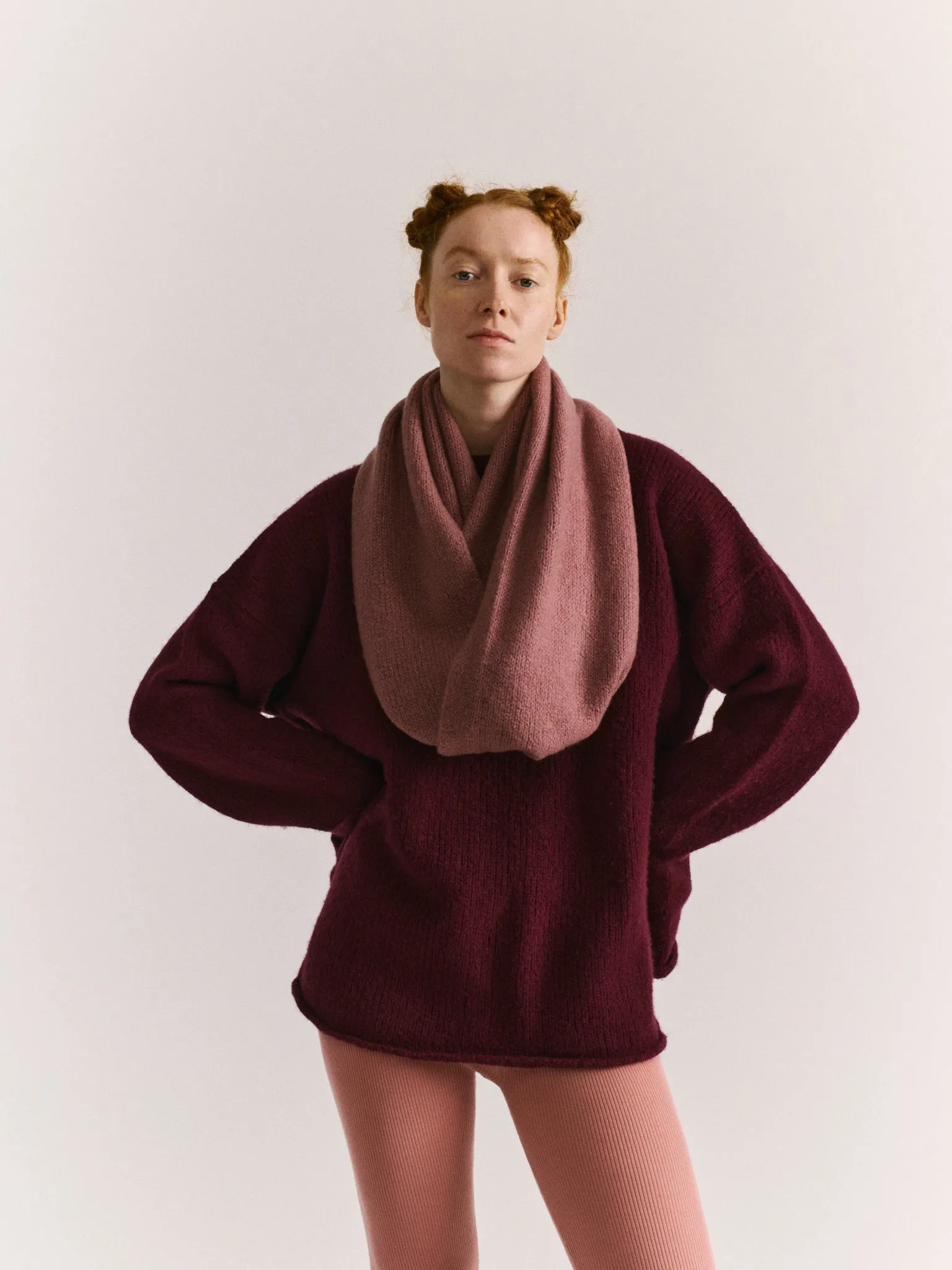 SOFTY LOOP SCARF - WO CASH - PINK sold by Casey Casey product image thumbnail 3