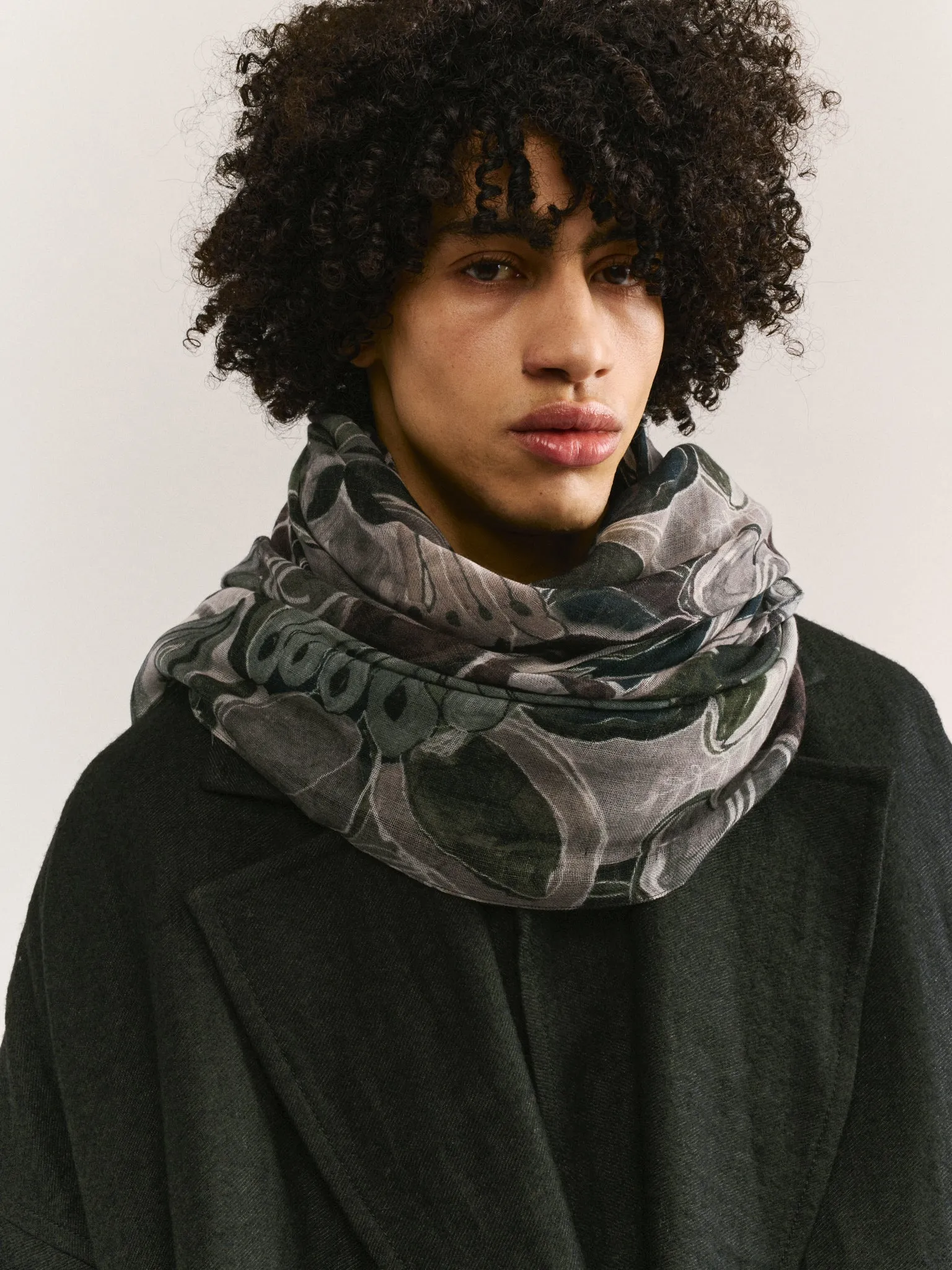 LONG SCARF - CASH SILK - GREYS sold by Casey Casey Womens