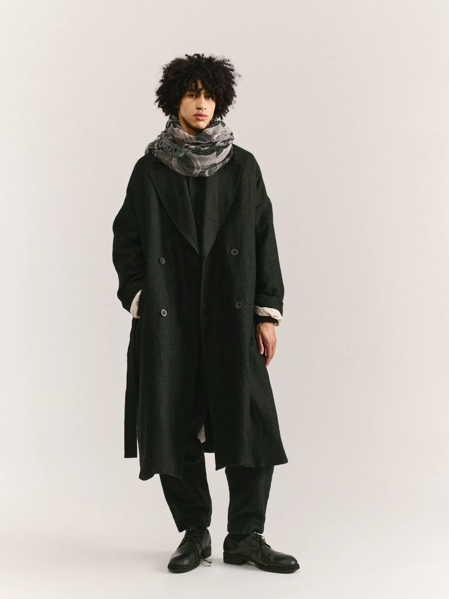 LONG SCARF - CASH SILK - GREYS sold by Casey Casey Womens product image thumbnail 2