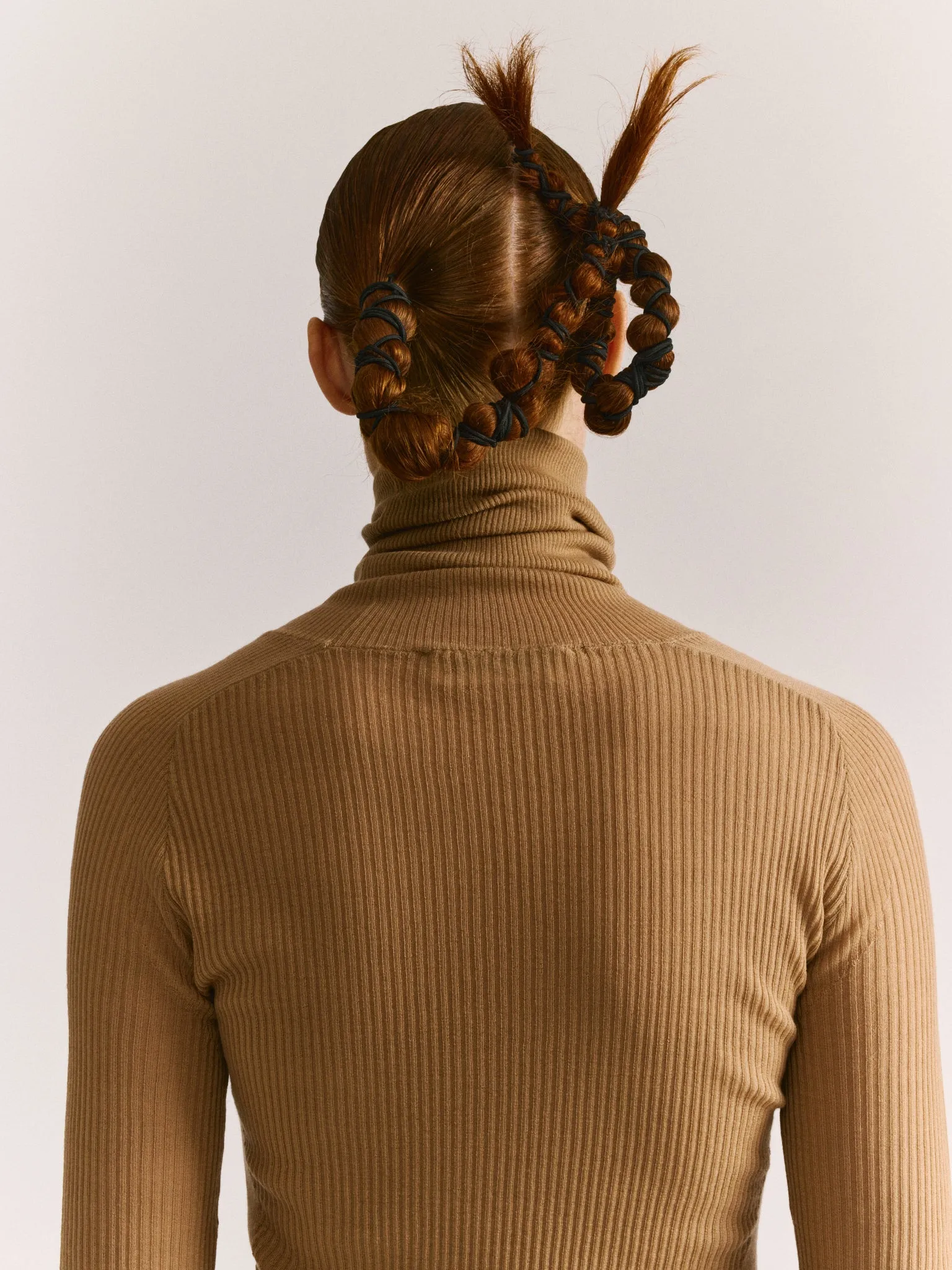 RIB TURTLENECK - RIB LIGHT WOOL 1 - BEIGE sold by Casey Casey Womens