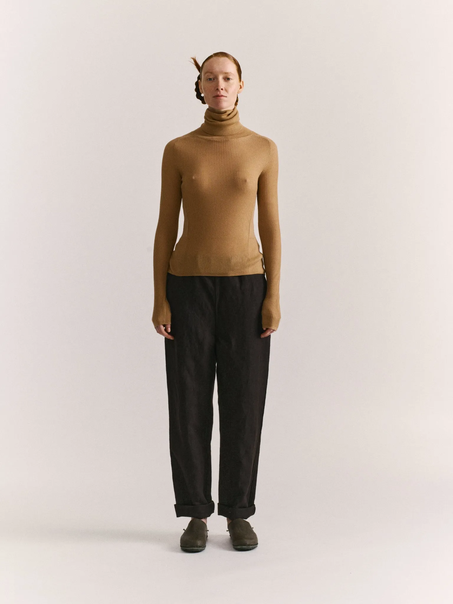 RIB TURTLENECK - RIB LIGHT WOOL 1 - BEIGE sold by Casey Casey Womens product image thumbnail 2