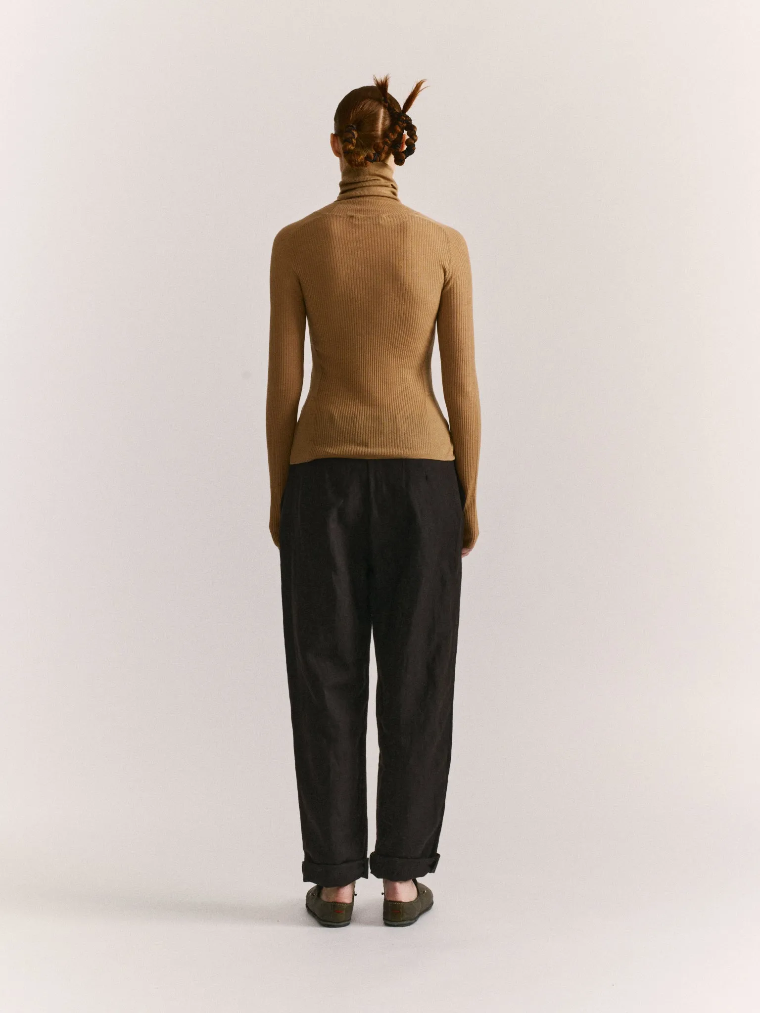 RIB TURTLENECK - RIB LIGHT WOOL 1 - BEIGE sold by Casey Casey Womens product image thumbnail 5