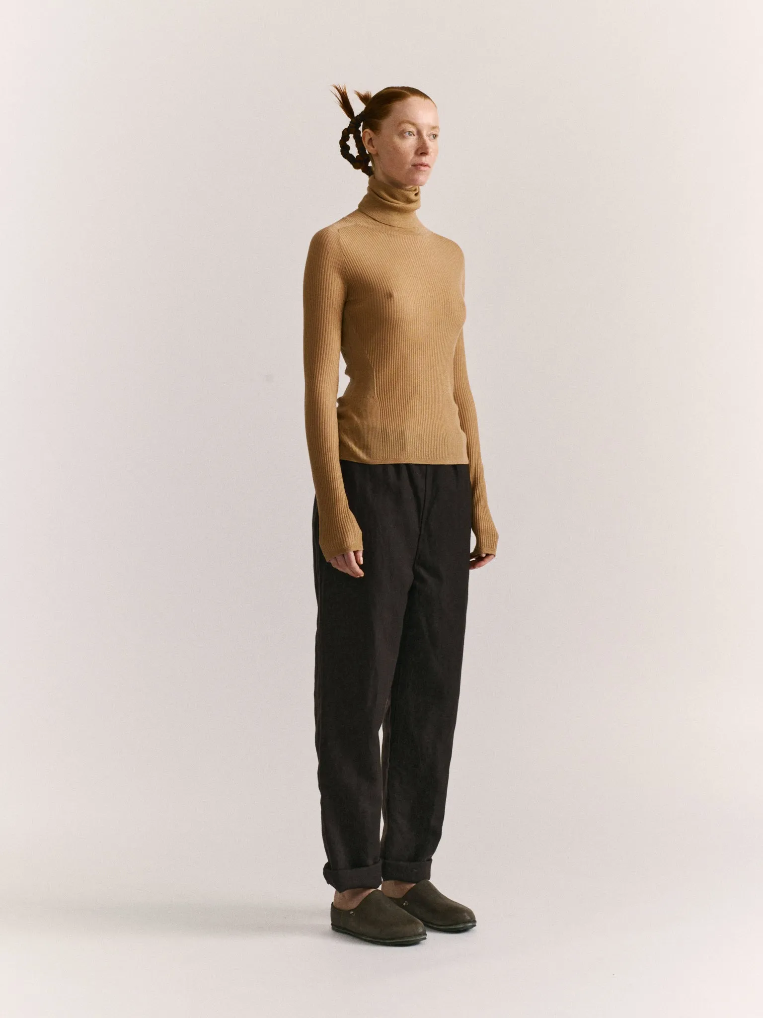 RIB TURTLENECK - RIB LIGHT WOOL 1 - BEIGE sold by Casey Casey Womens product image thumbnail 3