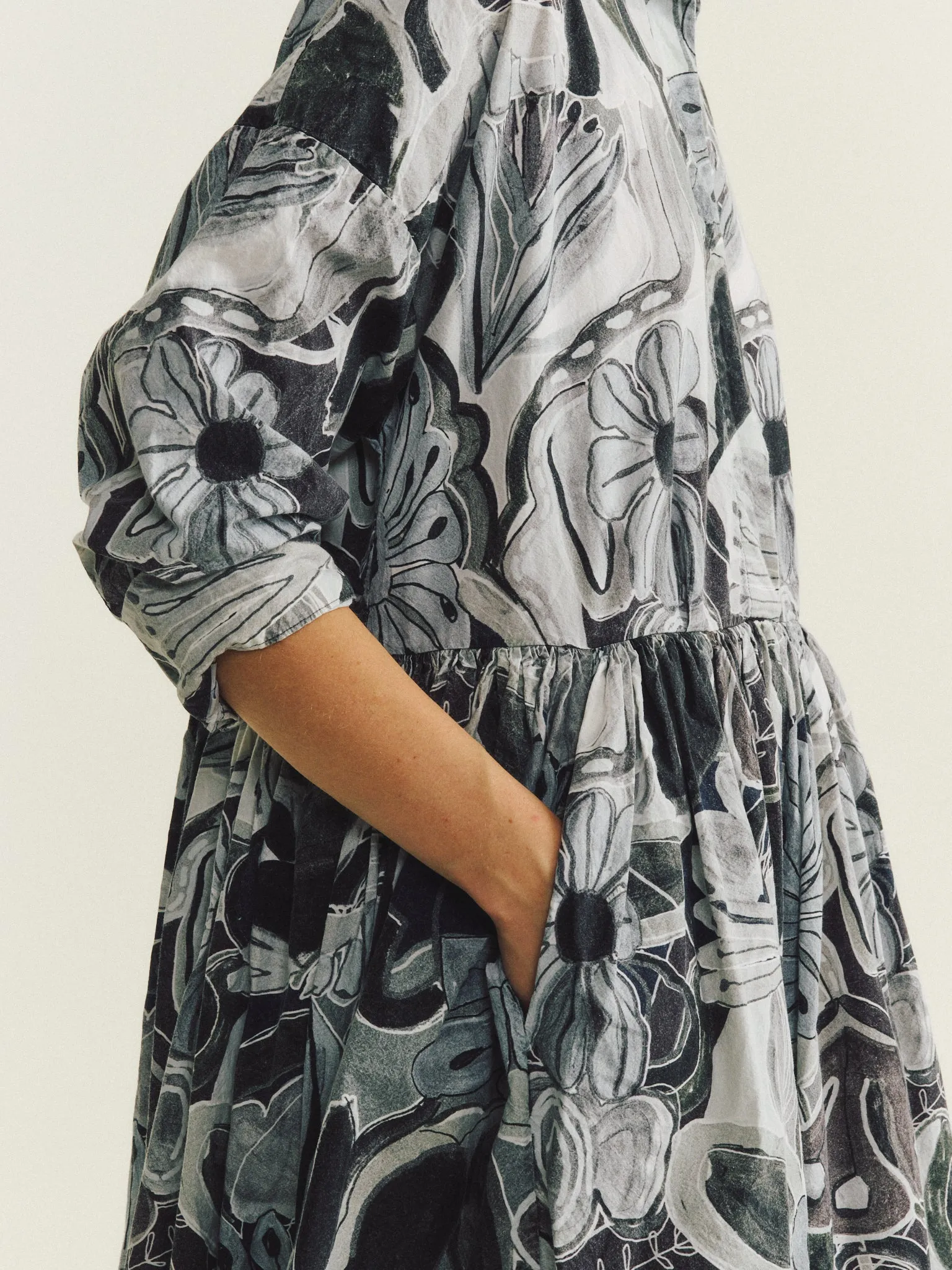STEPHANIE DRESS - PRINT - GREYS sold by Casey Casey Womens product image thumbnail 5