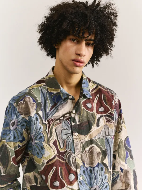 BIG RACCOURCIE SHIRT - PRINT - BROWNS made by Casey Casey