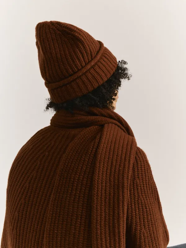 PANNOCCHIA BEANIE - WOOLY 2 - TAN made by Casey Casey