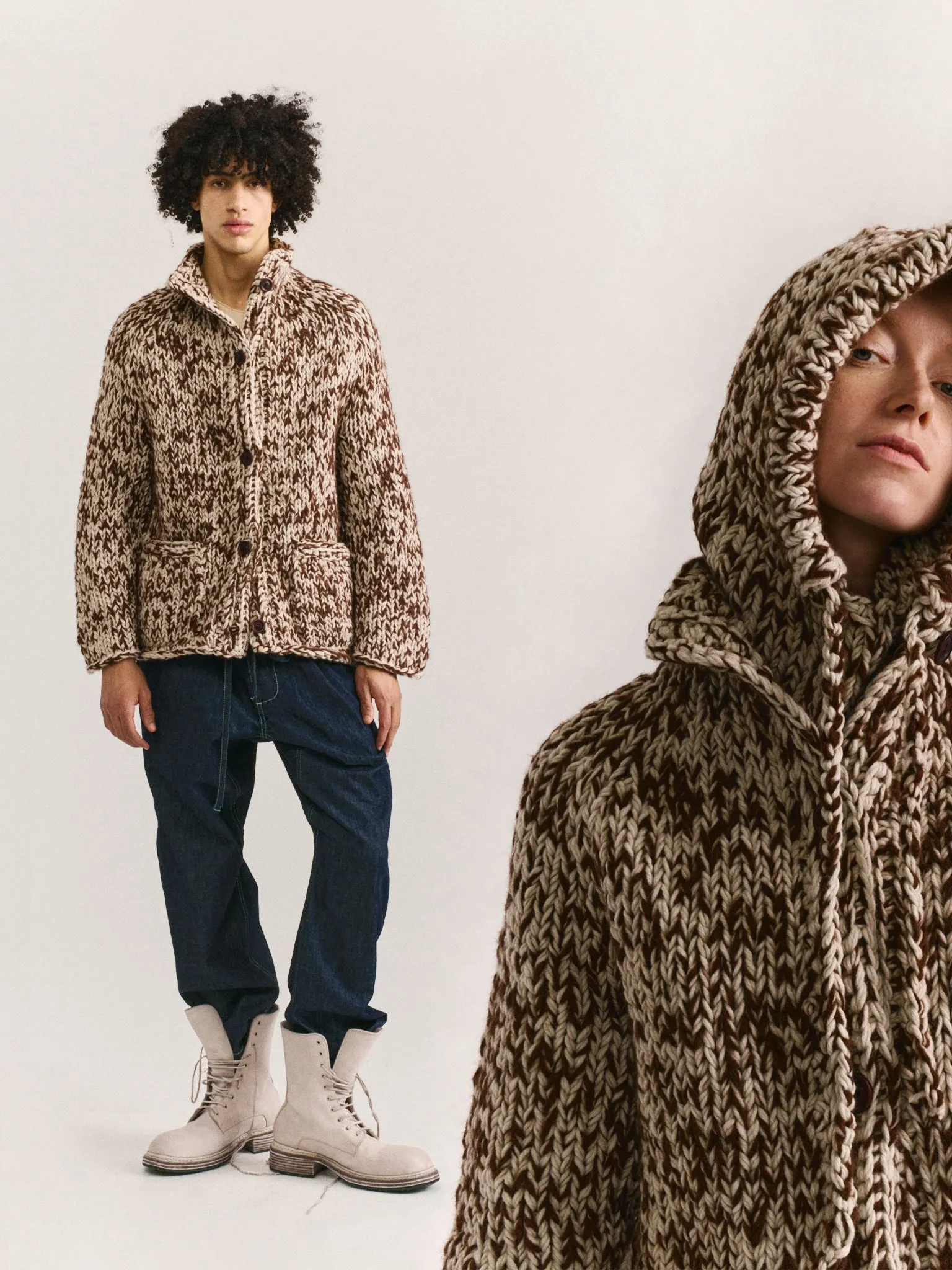 CARDIGAN - WOALP - BROWN sold by Casey Casey