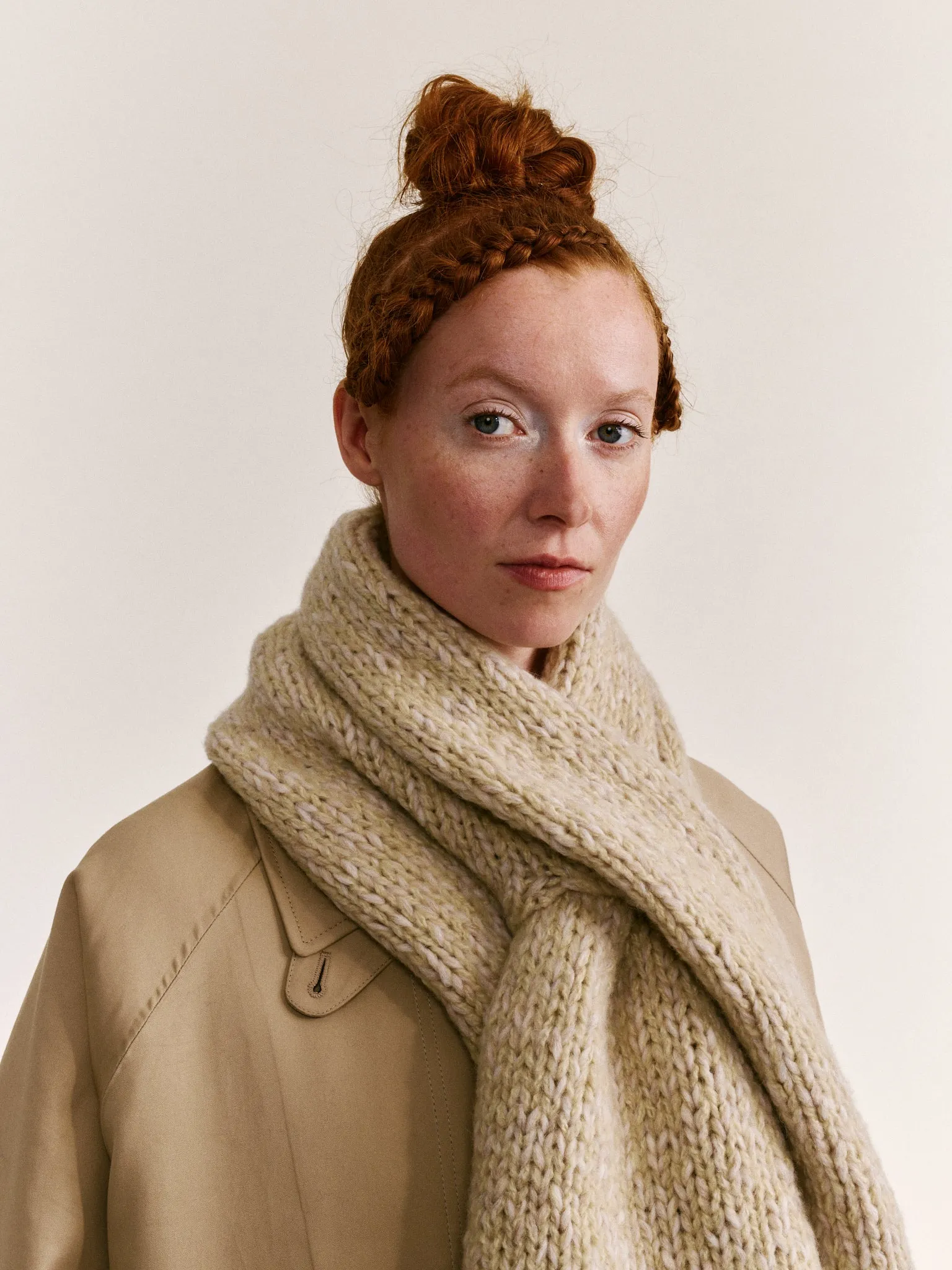 SCARF - SOFTY MALRED - ECRU/ECRU sold by Casey Casey Womens product image thumbnail 3