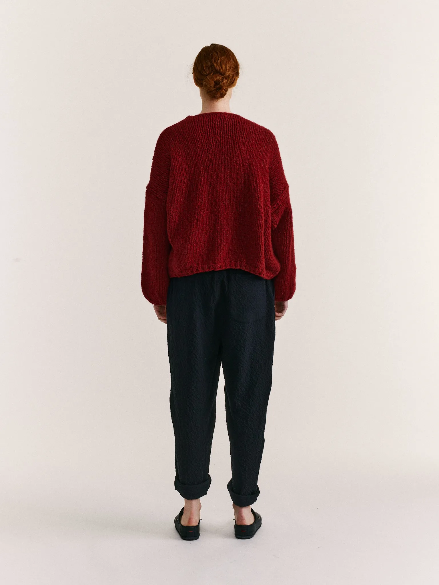 SHORT CARDIGAN - SOFTY MARLED - RED/RED sold by Casey Casey product image thumbnail 5