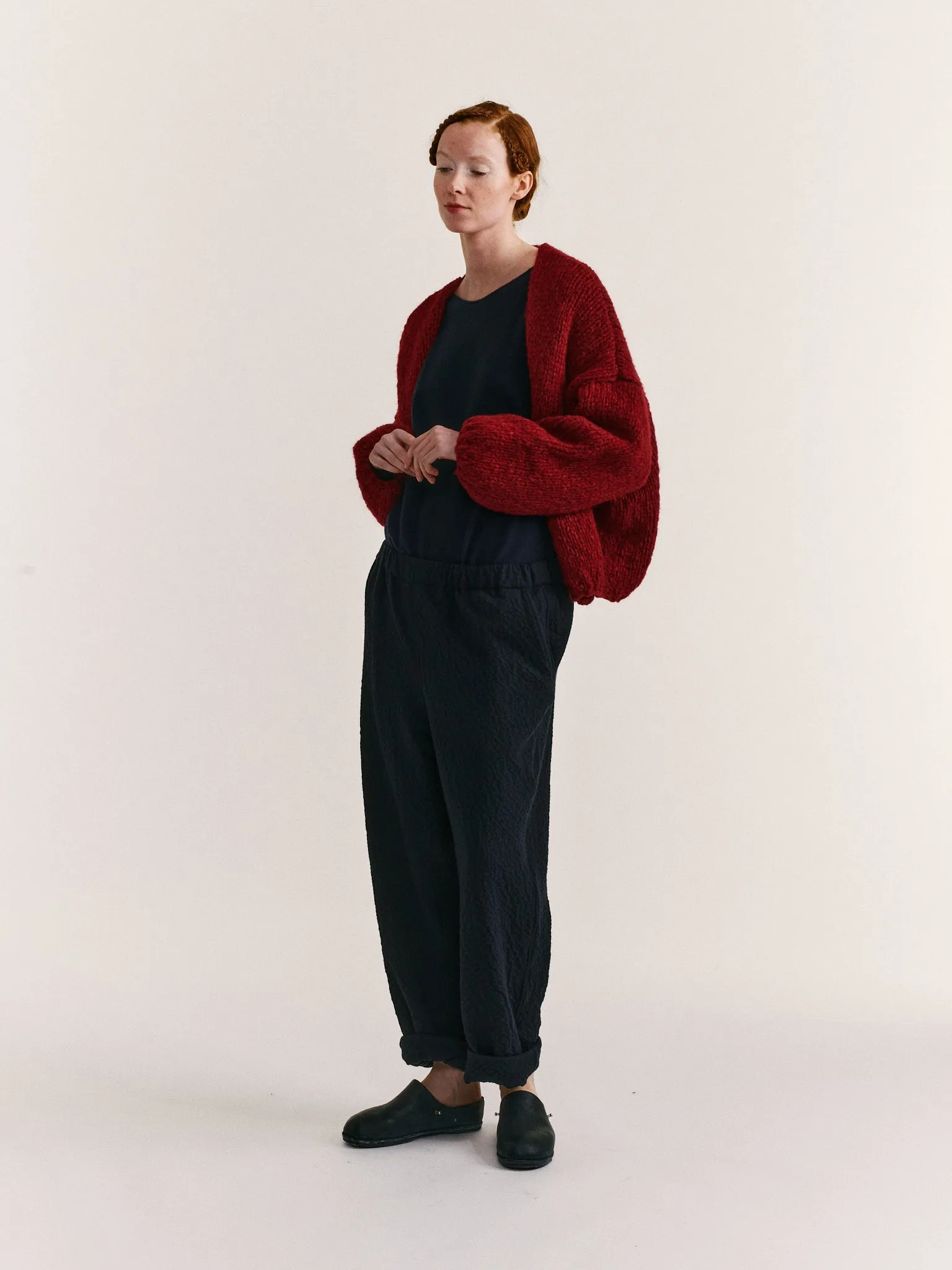 SHORT CARDIGAN - SOFTY MARLED - RED/RED sold by Casey Casey product image thumbnail 2