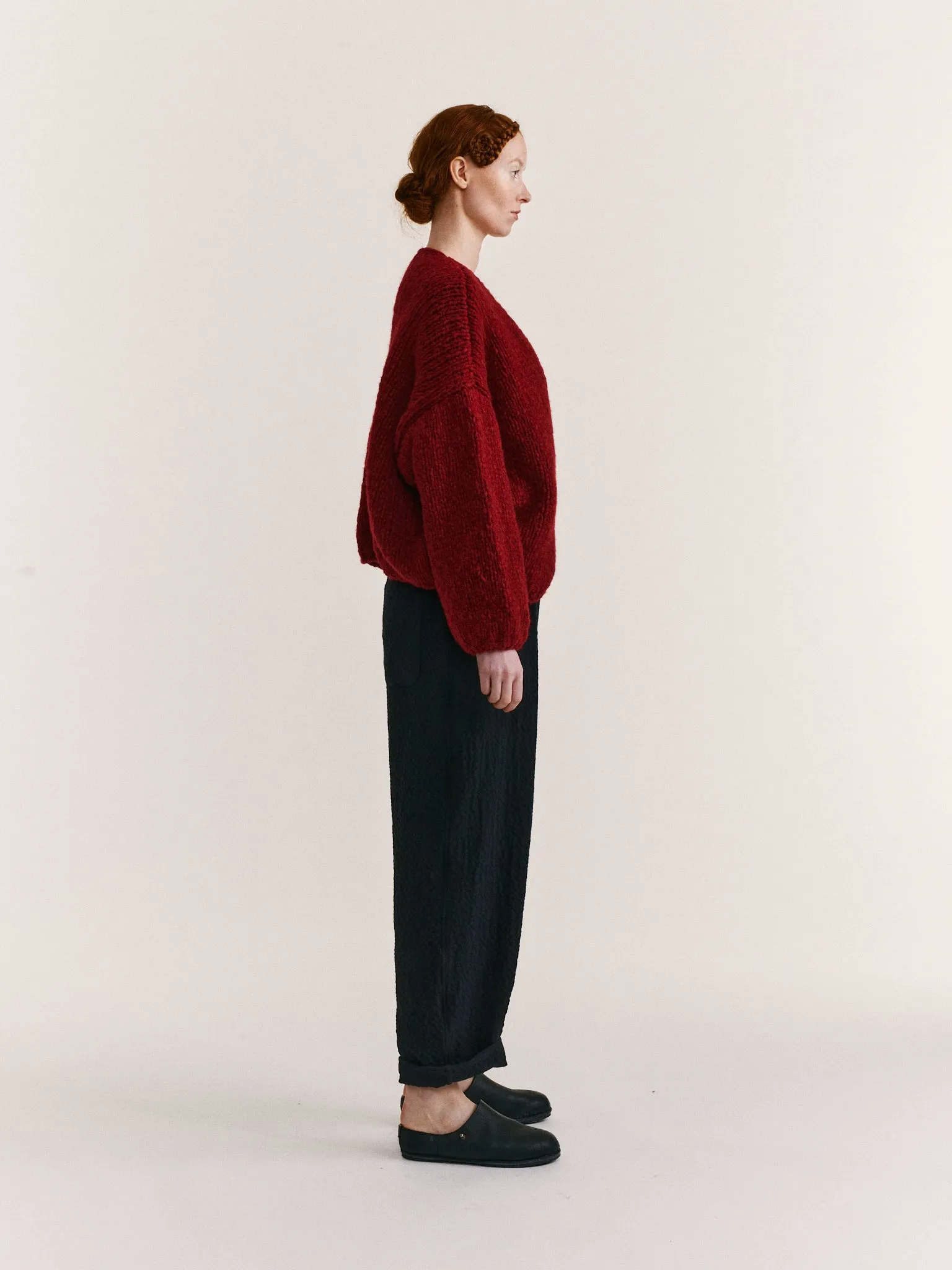SHORT CARDIGAN - SOFTY MARLED - RED/RED sold by Casey Casey product image thumbnail 4