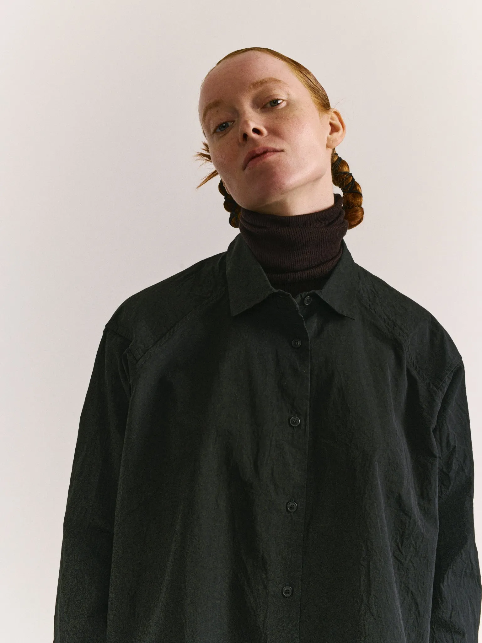 DRAYS SHIRT - PAPER COT - PITCH BLACK sold by Casey Casey product image thumbnail 5