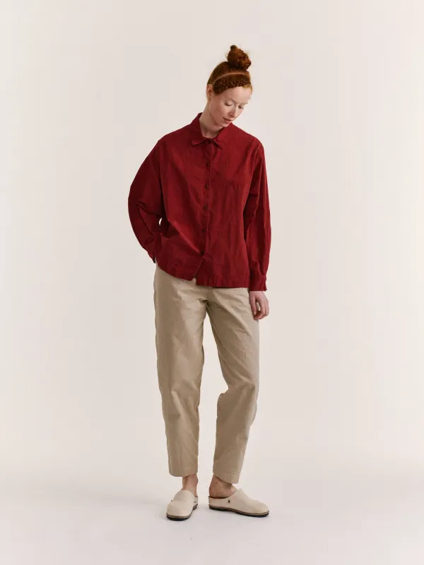ELENA SHIRT - PAPER COT - RUSTY sold by Casey Casey Womens