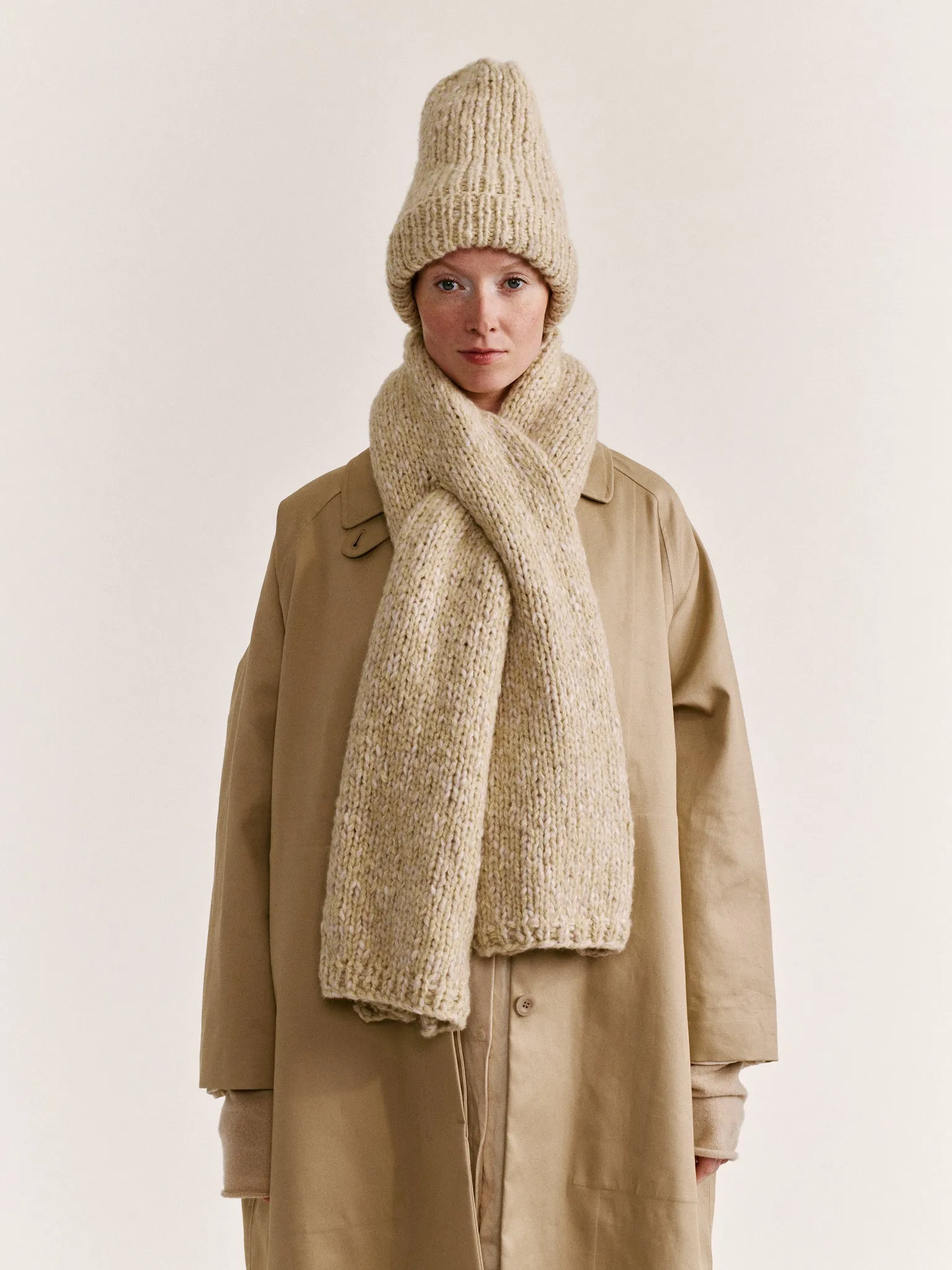 BEANIE - SOFTY MARLED - ECRU/ECRU sold by Casey Casey Womens product image thumbnail 3