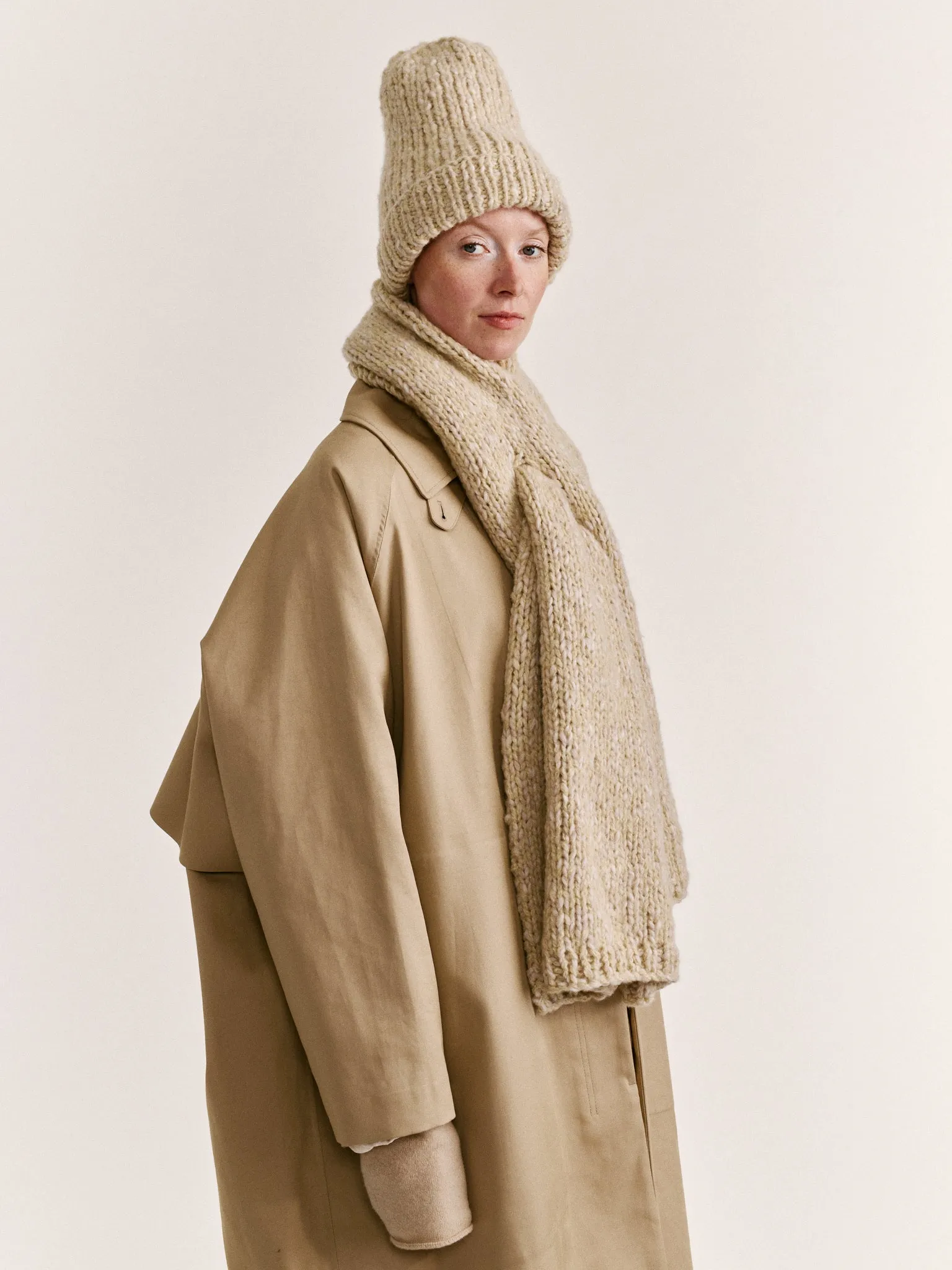 BEANIE - SOFTY MARLED - ECRU/ECRU sold by Casey Casey Womens product image thumbnail 4