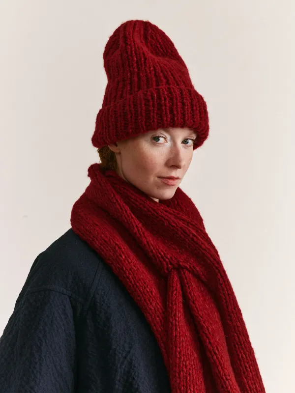 BEANIE - SOFTY MARLED - RED/RED sold by Casey Casey Womens