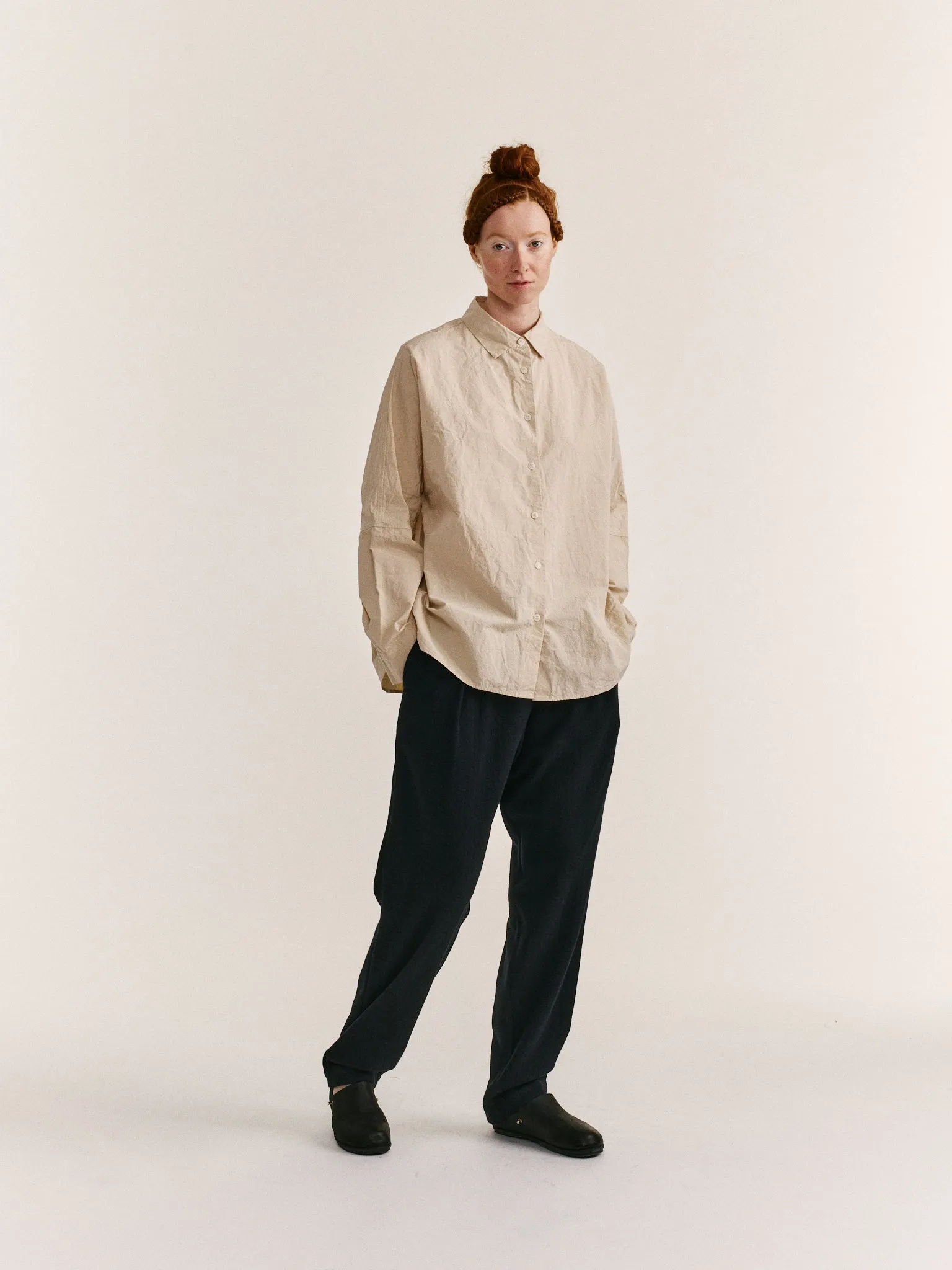 WAGA SHIRT - PAPER COT - OATMEAL sold by Casey Casey