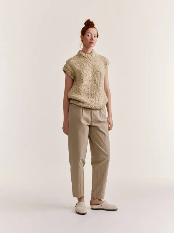 MILI HIROSHI PANT - DOUBLE COT - OATMEAL sold by Casey Casey Womens
