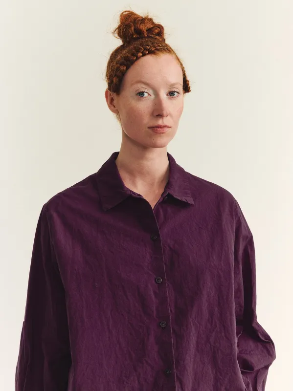 ELENA SHIRT - PAPER COT - BLACKBERRY sold by Casey Casey Womens