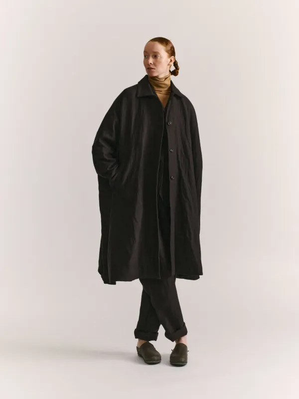 ATOMLESS COAT - BAT - DARK BROWN sold by Casey Casey Womens