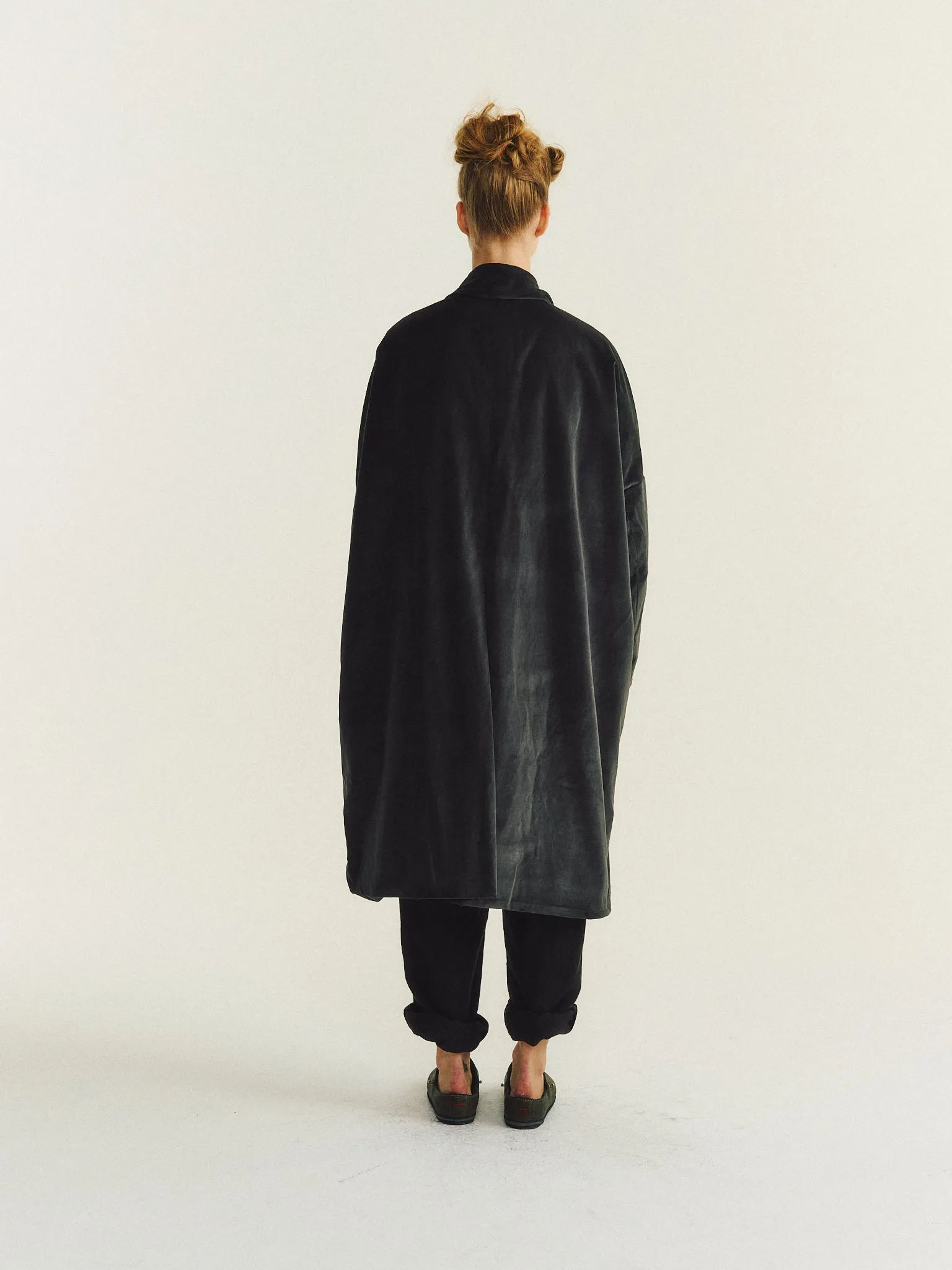 BIG BLOBBY COAT - VELVET - DARK GREY sold by Casey Casey Womens product image thumbnail 5