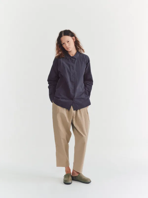 DRAYS SHIRT - PAPER COT - BLU SKULL sold by Casey Casey Womens