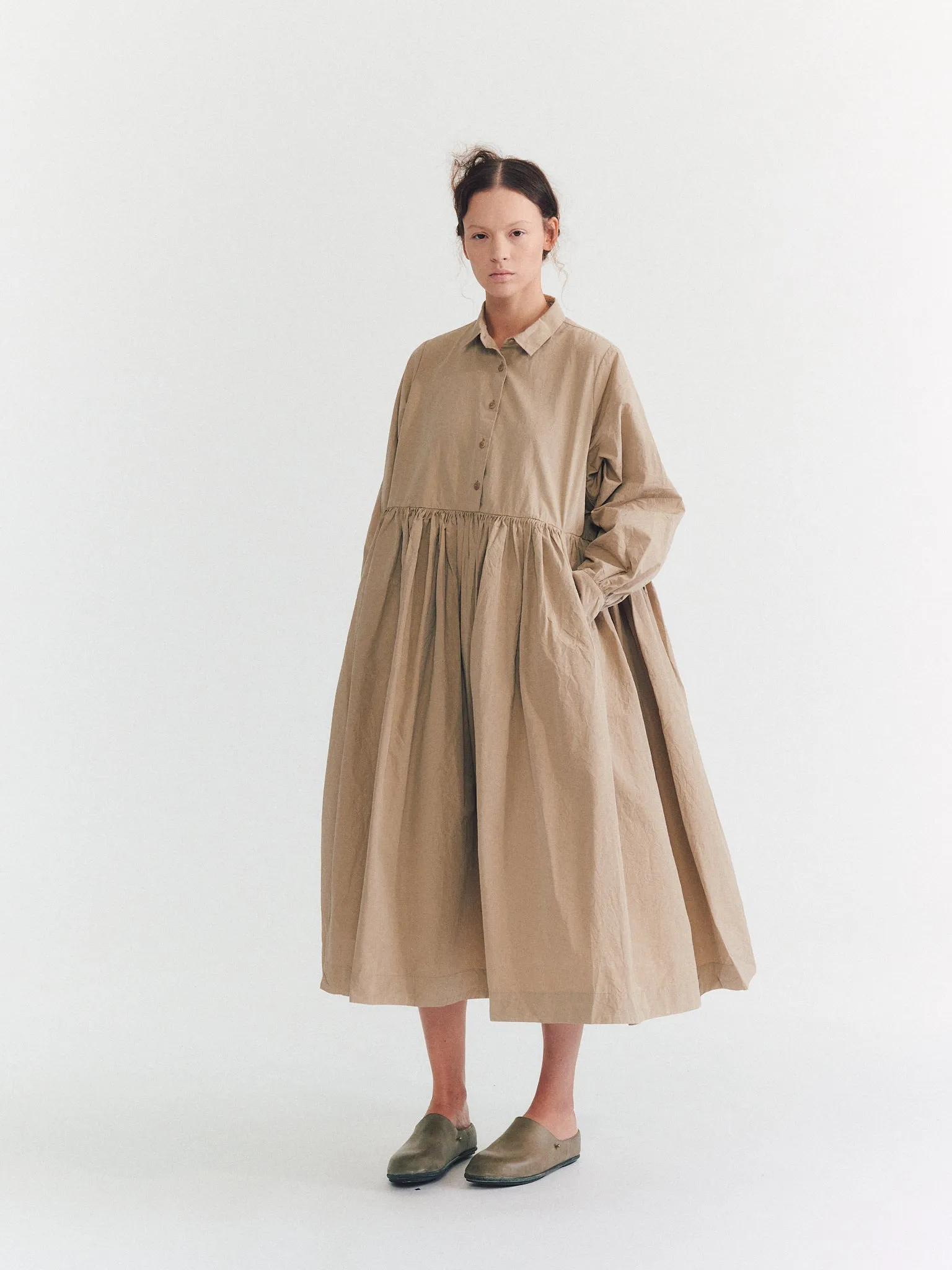ETHAL DRESS - PAPER COT - OATMEAL sold by Casey Casey