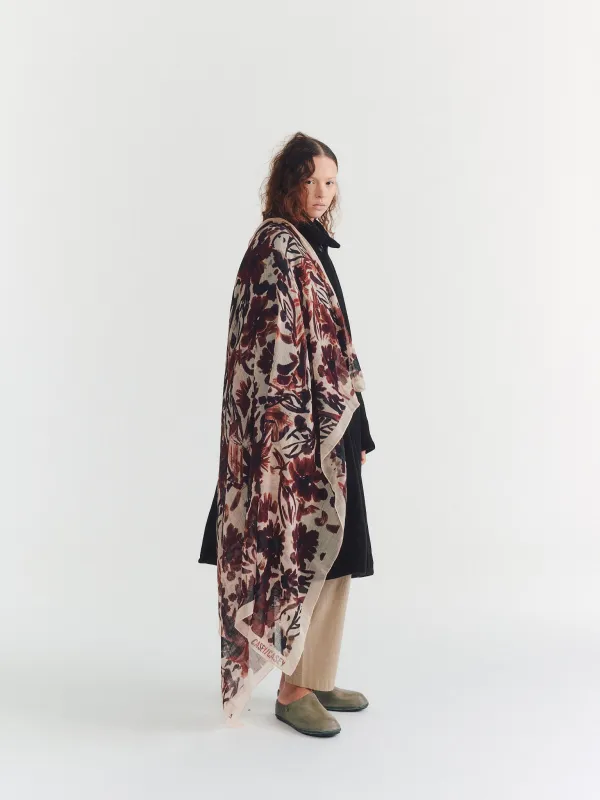 SQUARE SCARF -WOOLCASH - REDS sold by Casey Casey Womens