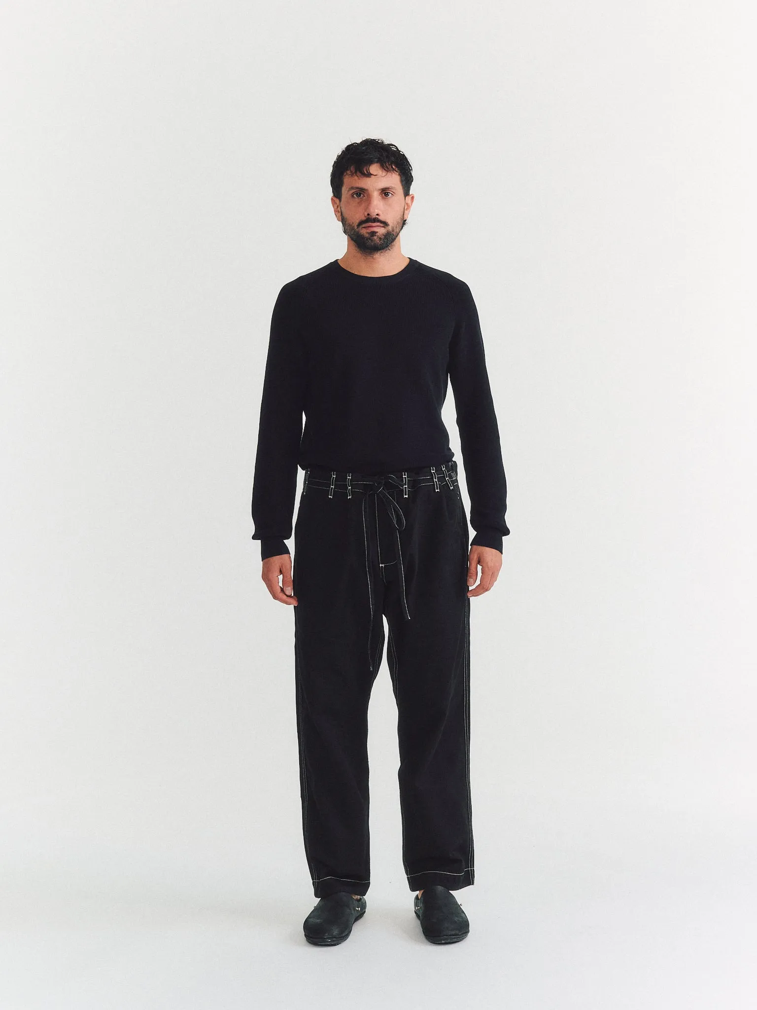 TIE ME UP PANT - DENIM L - BLACK sold by Casey Casey Womens product image thumbnail 2