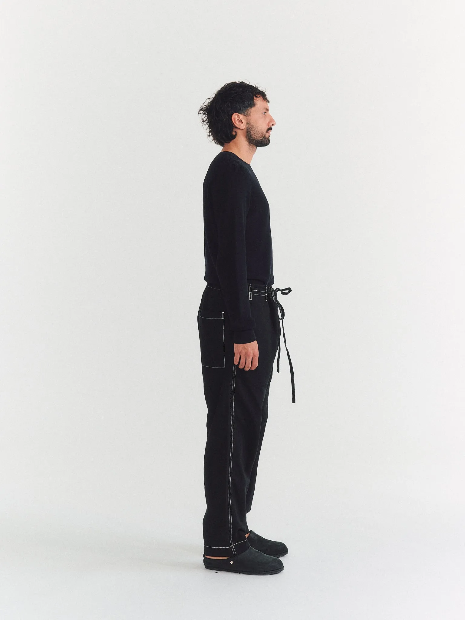 TIE ME UP PANT - DENIM L - BLACK sold by Casey Casey Womens product image thumbnail 3