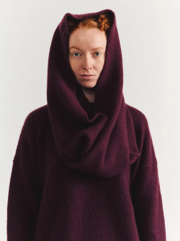 SOFTY LOOP SCARF - WO CASH - PRUNE sold by Casey Casey Womens