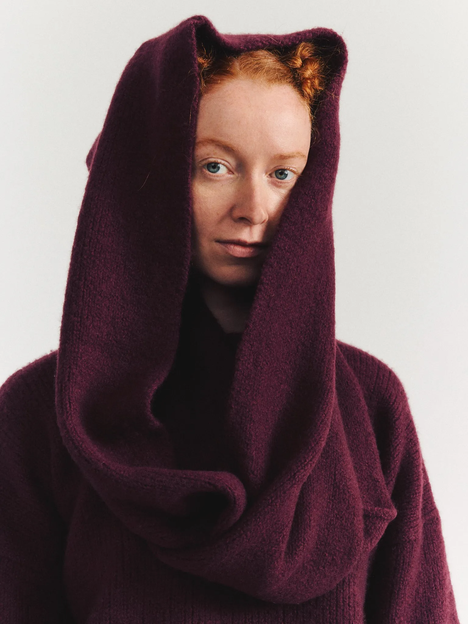 SOFTY LOOP SCARF - WO CASH - PRUNE sold by Casey Casey Womens product image thumbnail 2